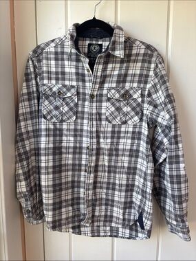 Levitate New England Grown surf skate plaid cotton button up